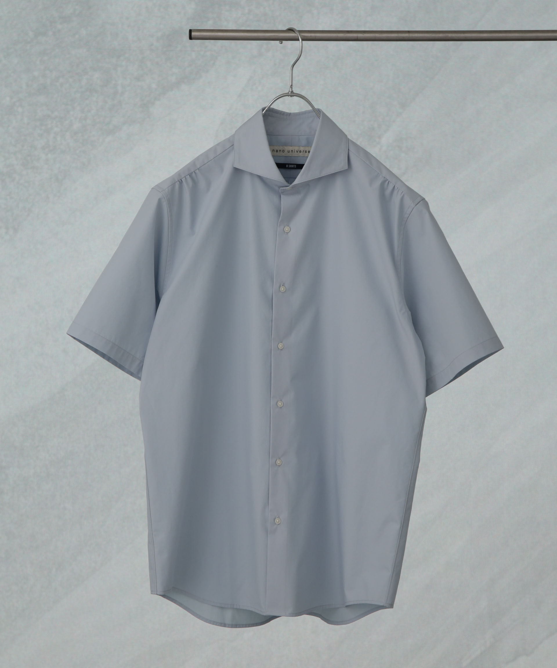 NANO universe「「N shirt」 速乾 ホリゾンタルカラーシャツ半袖」|シャツ・ブラウス|