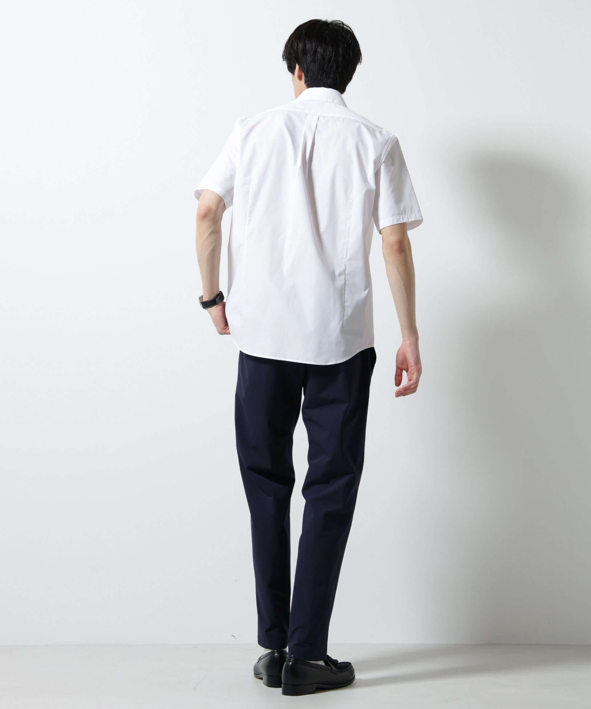 NANO universe「「N shirt」 速乾 ホリゾンタルカラーシャツ半袖」|シャツ・ブラウス|