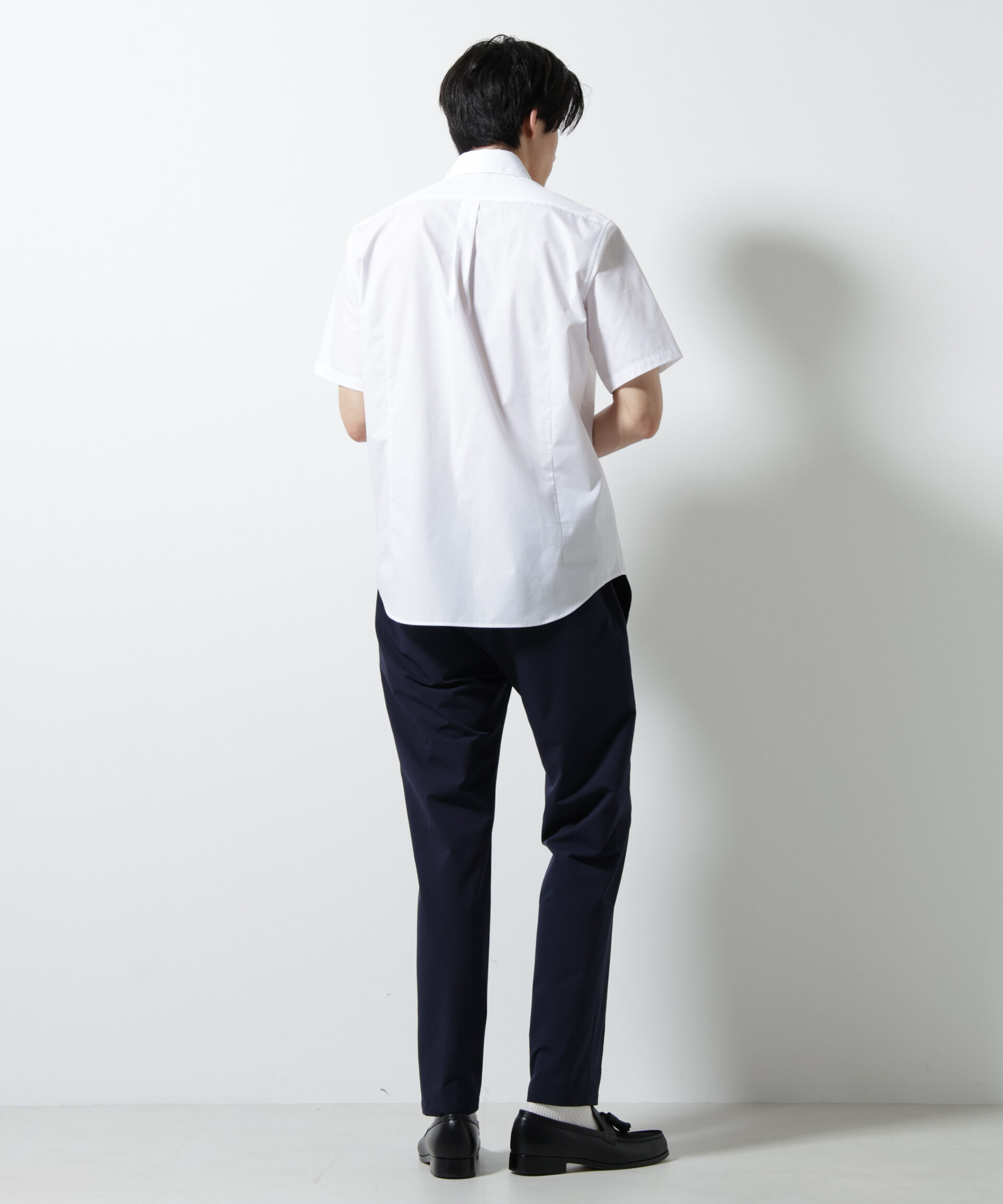 NANO universe「「N shirt」 速乾 ホリゾンタルカラーシャツ半袖」|シャツ・ブラウス|