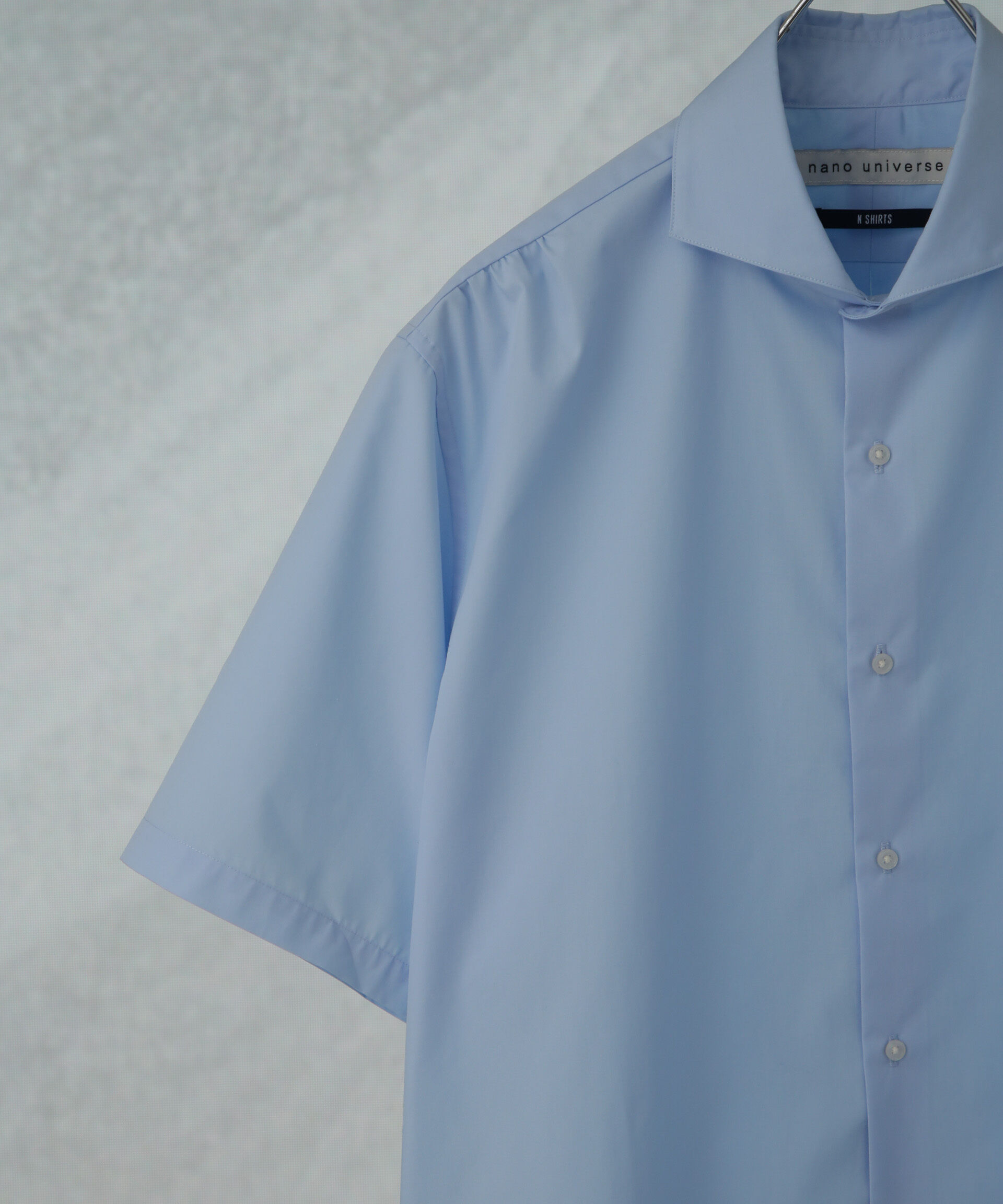 NANO universe「「N shirt」 速乾 ホリゾンタルカラーシャツ半袖」|シャツ・ブラウス|