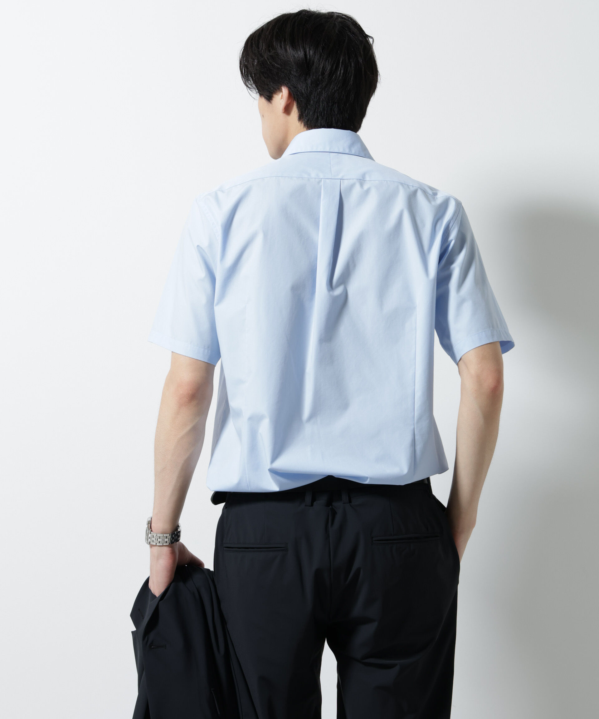 NANO universe「「N shirt」 速乾 ホリゾンタルカラーシャツ半袖」|シャツ・ブラウス|