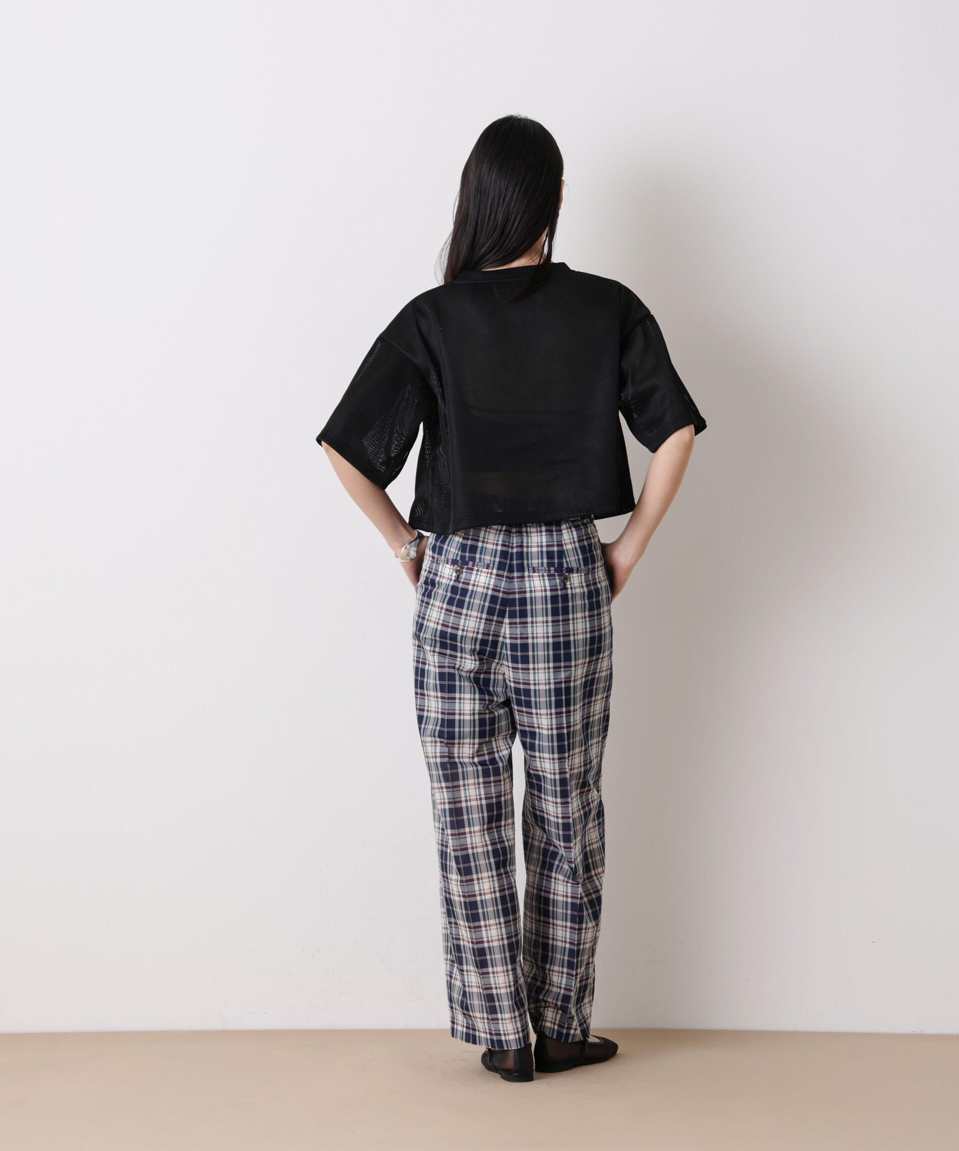 NANO universe「「STEVELOUR」シアーメッシュショートトップス(セットアップ可)」|Tシャツ・カットソー|