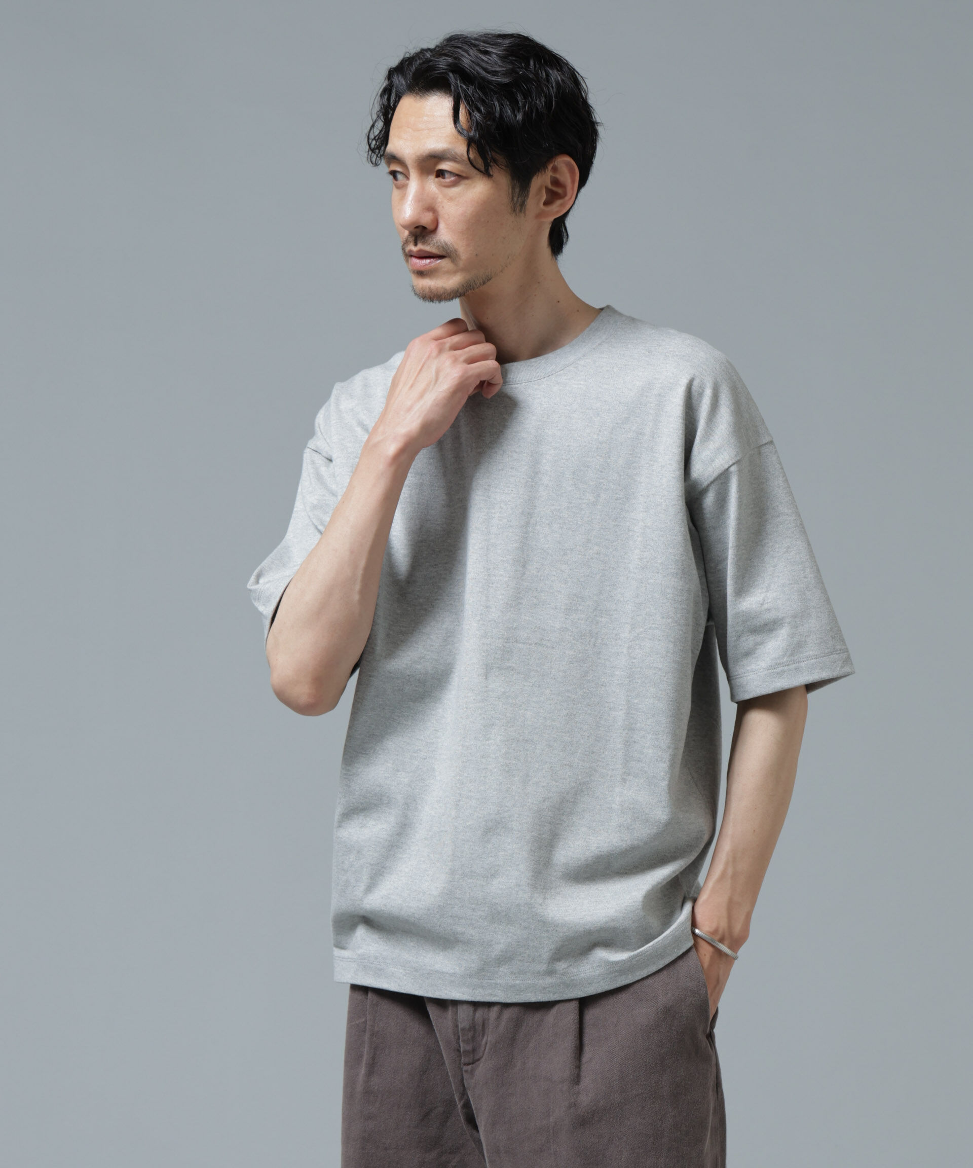nano･universe「Anti Soaked(R) 汗染み防止 ミドルウェイト 7.1oz ビッグシルエットTシャツ」|Tシャツ・カットソー|