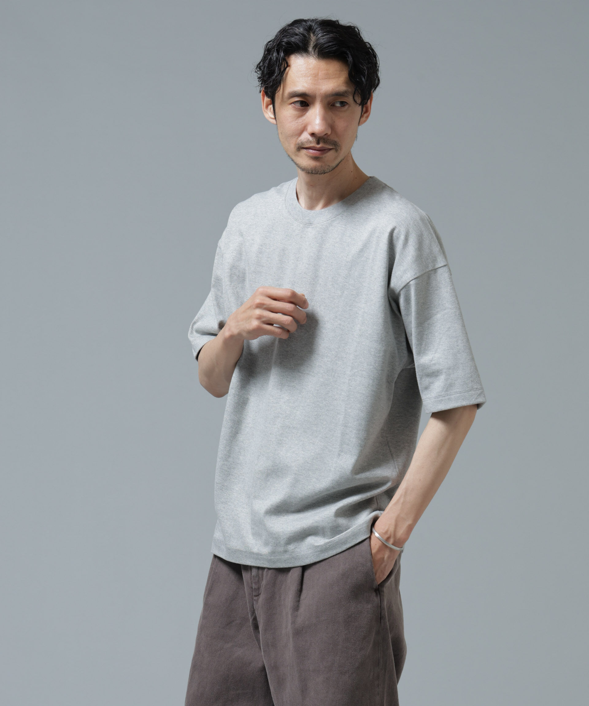 nano･universe「Anti Soaked(R) 汗染み防止 ミドルウェイト 7.1oz ビッグシルエットTシャツ」|Tシャツ・カットソー|