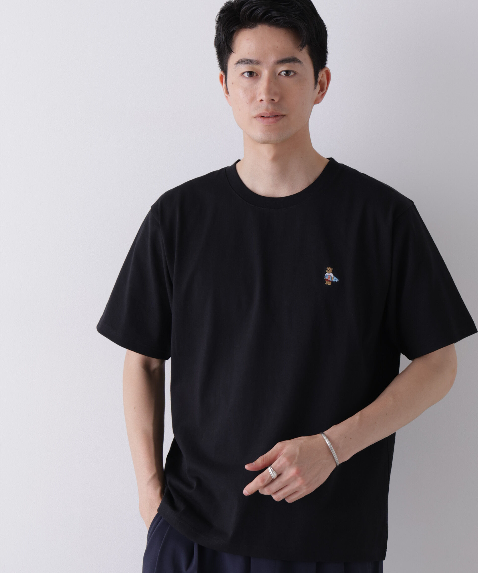 NANO universe「ナノベアCOOL Tシャツ 半袖2 サーフ」|Tシャツ・カットソー|