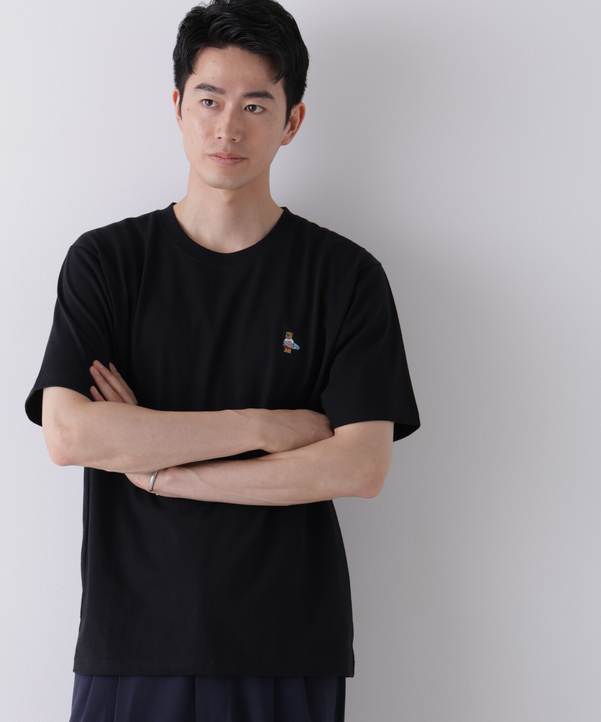 NANO universe「ナノベアCOOL Tシャツ 半袖2 サーフ」|Tシャツ・カットソー|