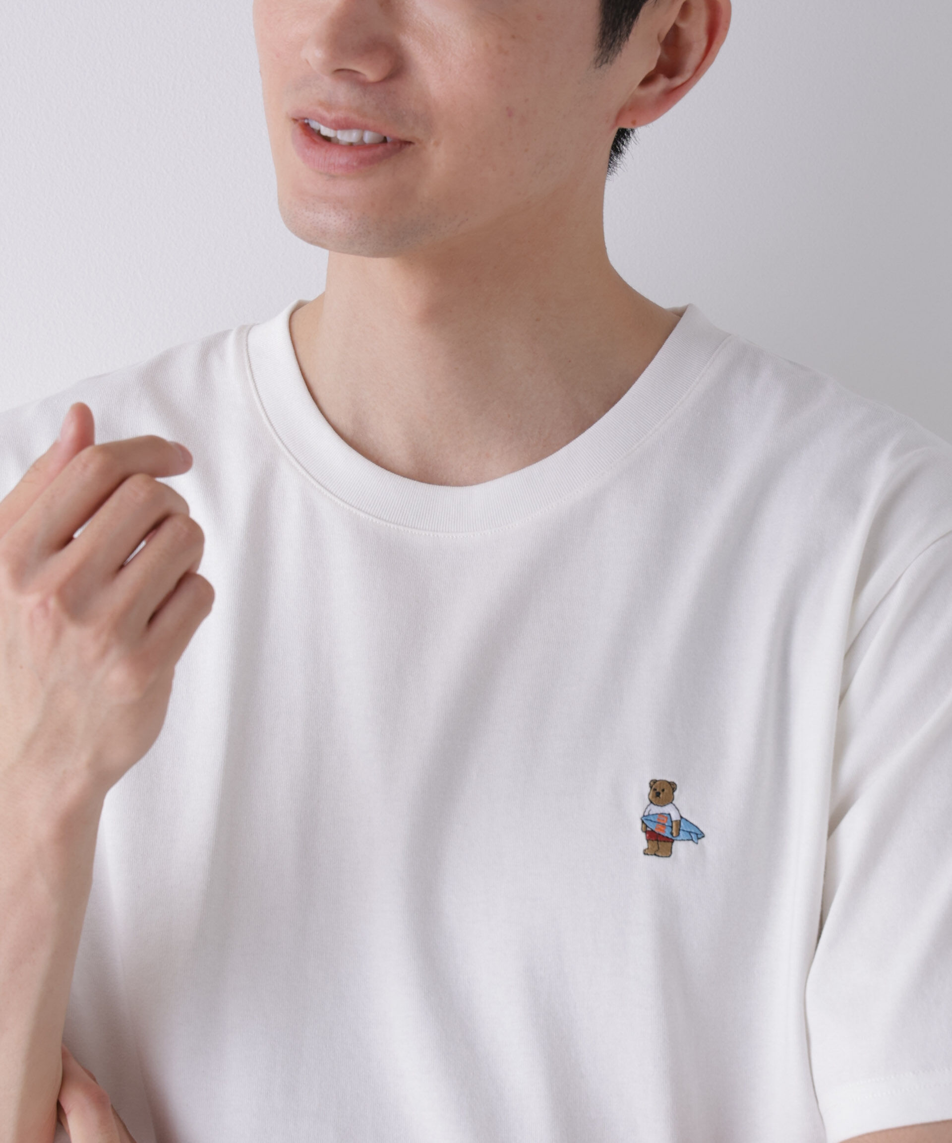 NANO universe「ナノベアCOOL Tシャツ 半袖2 サーフ」|Tシャツ・カットソー|