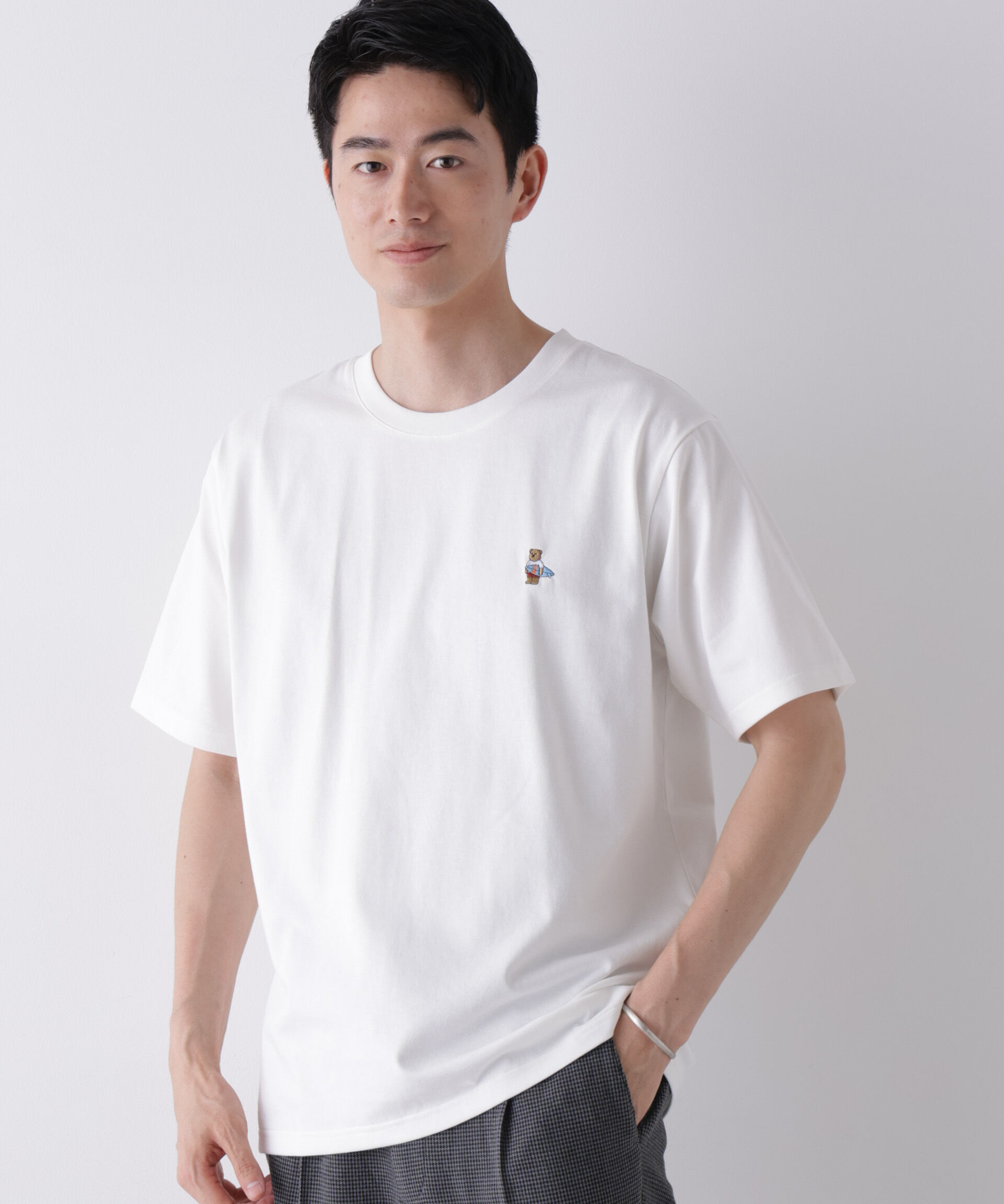 NANO universe「ナノベアCOOL Tシャツ 半袖2 サーフ」|Tシャツ・カットソー|