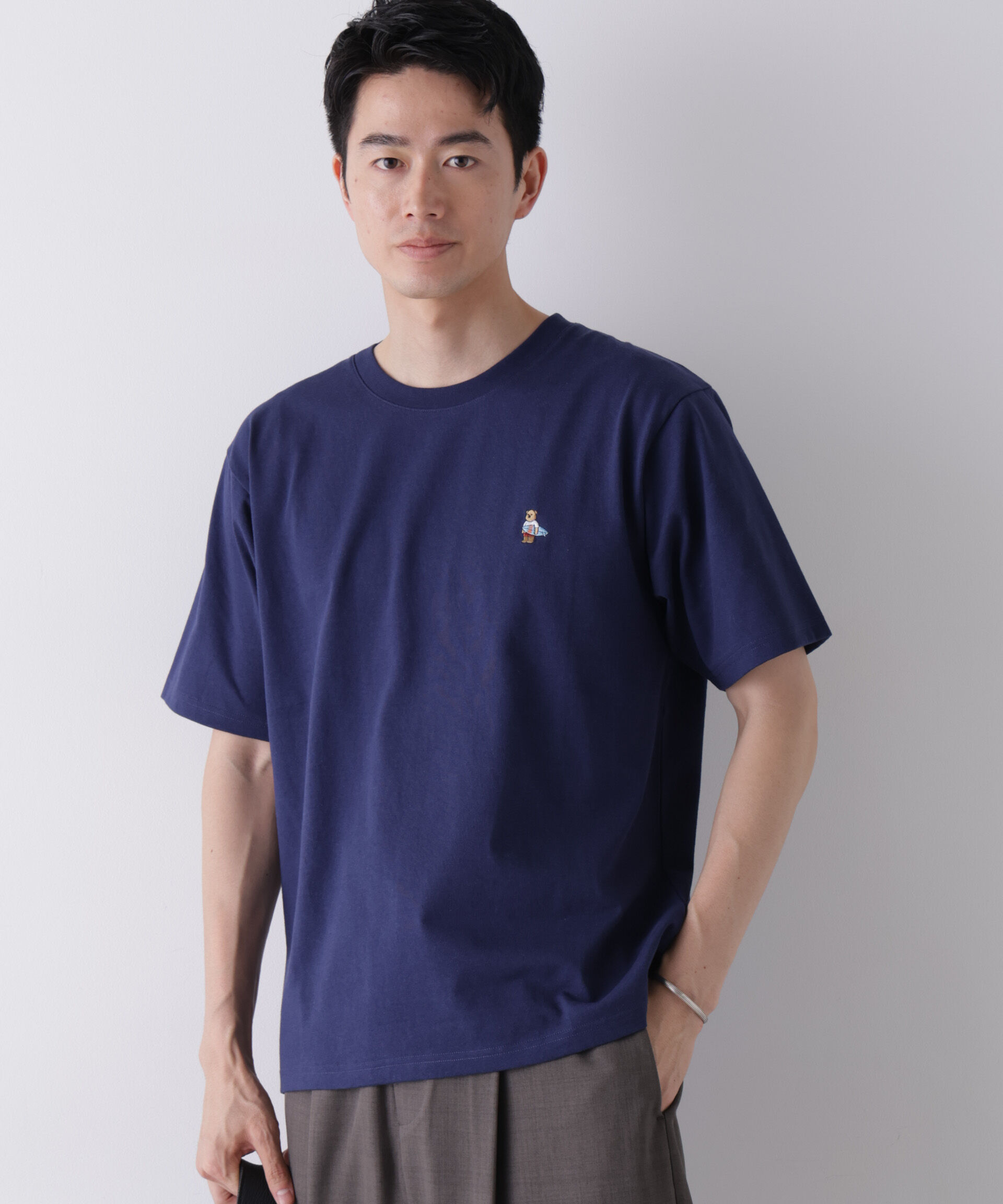 NANO universe「ナノベアCOOL Tシャツ 半袖2 サーフ」|Tシャツ・カットソー|