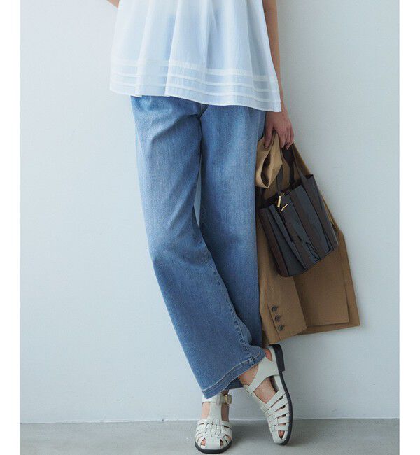 23区「【FUDGE掲載/接触冷感】23区DENIM サマー タック ワイド パンツ」|その他|ｽｶｲﾌﾞﾙ