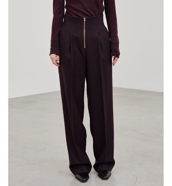 BEIGE,「TERNES / フロントジップワイドパンツ」|その他|Bordeaux