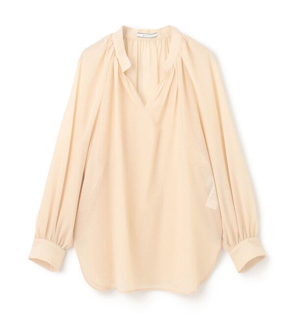 BEIGE,「【洗える】MOYE / シアーウールパフスリーブブラウス」|シャツ・ブラウス|