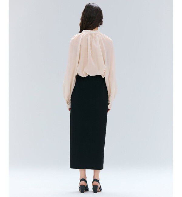 BEIGE,「【洗える】MOYE / シアーウールパフスリーブブラウス」|シャツ・ブラウス|