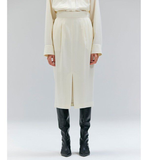 BEIGE,「【VERY NaVY12月号掲載】TERNES / 2タックウールスカート」|スカート|Bone