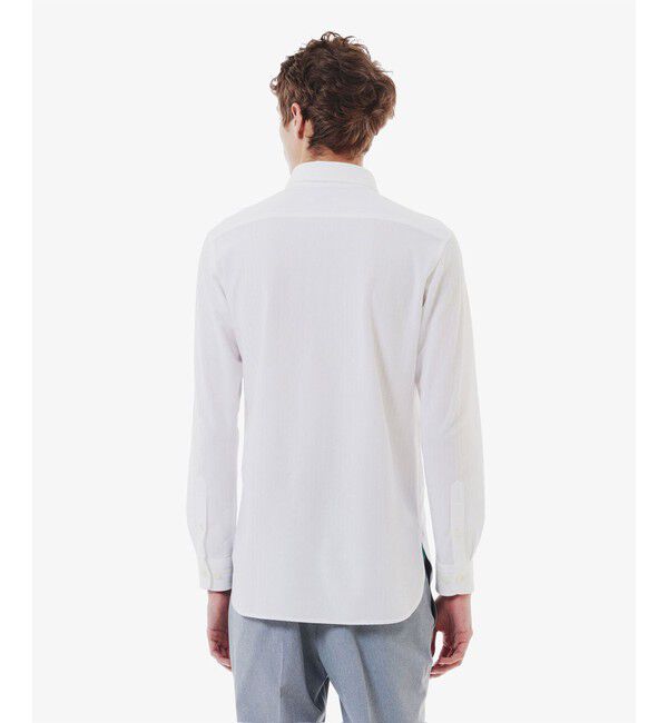 LACOSTE「ジャカードストライプボタンダウンジャージシャツ」|シャツ・ブラウス|