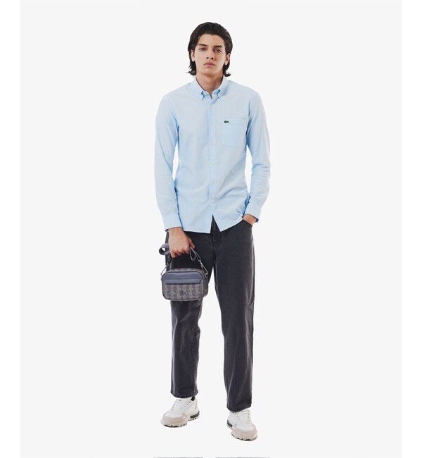 LACOSTE「ジャカードストライプボタンダウンジャージシャツ」|シャツ・ブラウス|