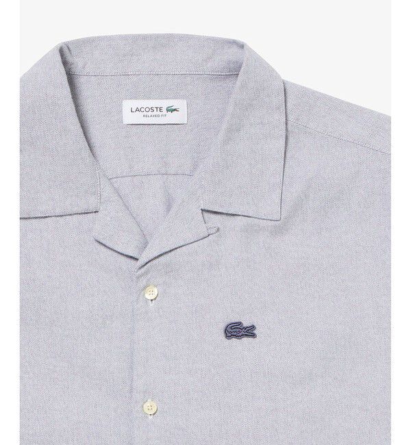 LACOSTE「グラデーション コットンオックスフォード オープンカラーシャツ」|シャツ・ブラウス|