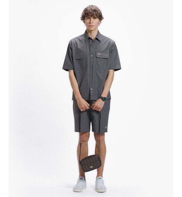LACOSTE「ナイロンコットンツイルフラップポケットシャツ」|シャツ・ブラウス|