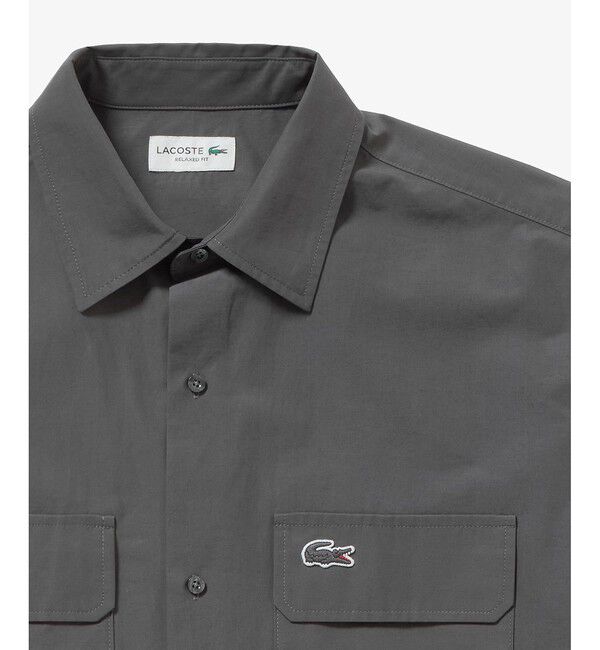 LACOSTE「ナイロンコットンツイルフラップポケットシャツ」|シャツ・ブラウス|