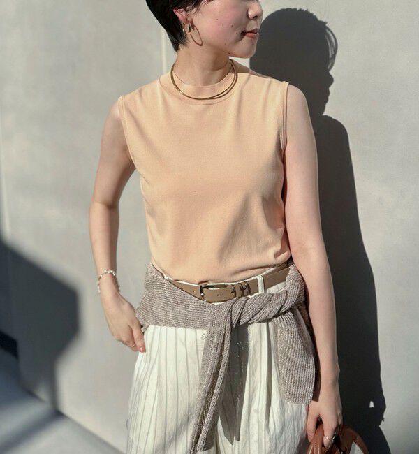 NOLLEY'S sophi「《手洗い可能》マルチファンクションハイネックノースリーブプルオーバー」|ニット・セーター|