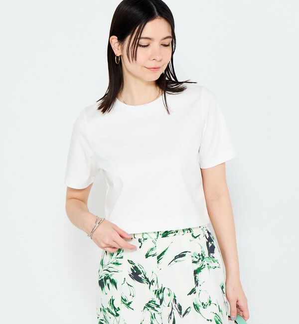 NOLLEY'S sophi「《撥水/汗染み軽減》ショート丈Tシャツ」|Tシャツ・カットソー|