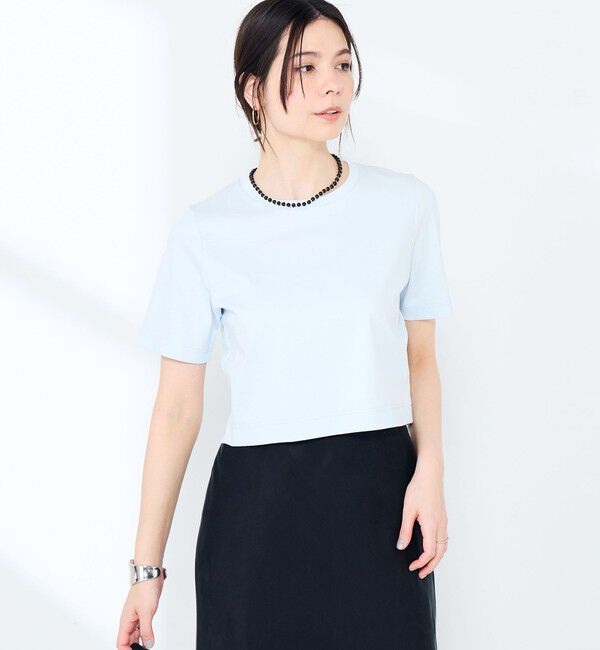 NOLLEY'S sophi「《撥水/汗染み軽減》ショート丈Tシャツ」|Tシャツ・カットソー|