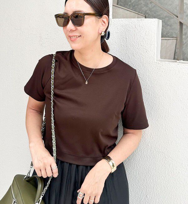 NOLLEY'S sophi「《撥水/汗染み軽減》ショート丈Tシャツ」|Tシャツ・カットソー|