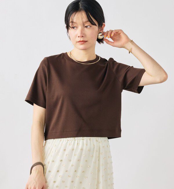 NOLLEY'S sophi「《撥水/汗染み軽減》ショート丈Tシャツ」|Tシャツ・カットソー|