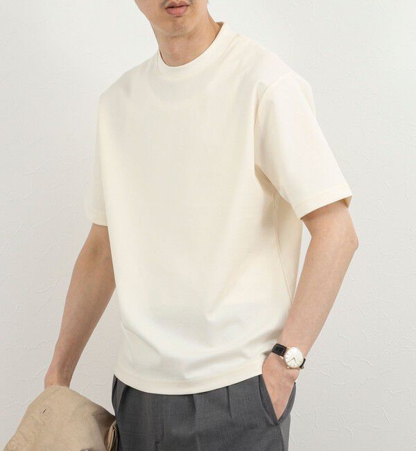 NOLLEY'S goodman「【BECシリーズ】《ビジカジ対応》超長綿ハイゲージポンチ ジャケットTシャツ 26SS」|Tシャツ・カットソー|アイボリー