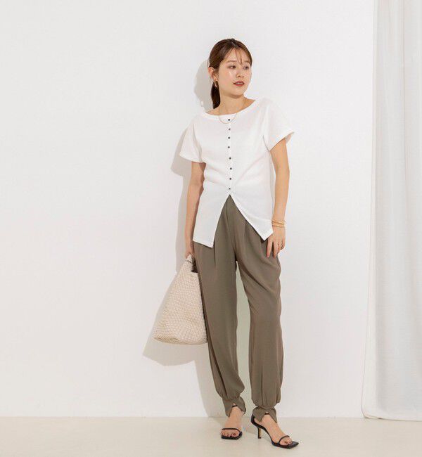 NOLLEY'S「ウォッシャブルスリット2WAYプルオーバー」|Tシャツ・カットソー|