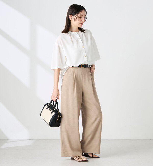 NOLLEY'S「《セットアップ対応》ウォッシャブル麻調ワイドパンツ」|その他|