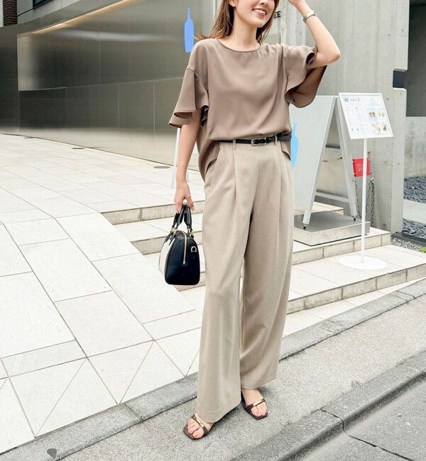 NOLLEY'S「《セットアップ対応》ウォッシャブル麻調ワイドパンツ」|その他|