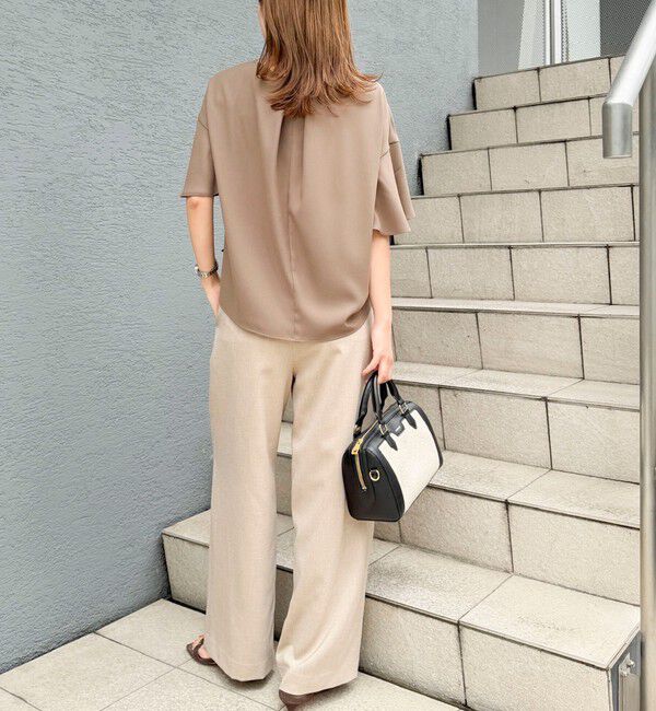 NOLLEY'S「《セットアップ対応》ウォッシャブル麻調ワイドパンツ」|その他|