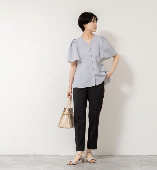 NOLLEY'S sophi「《セットアップ対応/UVカット/接触冷感》ウォッシャブルDry toro テーパードパンツ」|チノ|
