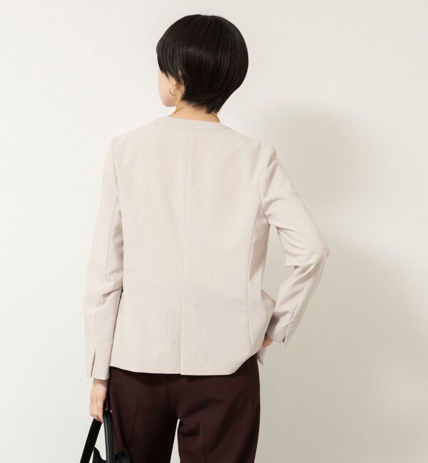 NOLLEY'S sophi「《セットアップ対応/UVカット/接触冷感》ウォッシャブルDry toro ノーカラージャケット」|ノーカラージャケット|