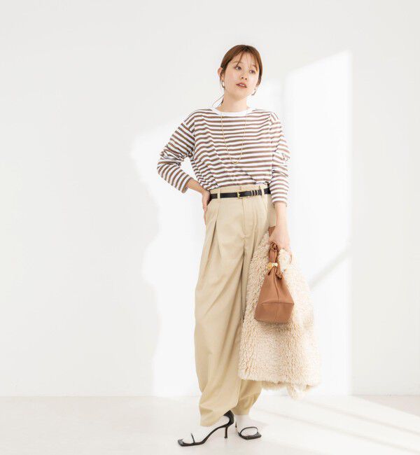 Rie Miller「ウォッシャブルロングスリーブＴシャツGIZA COTTON」|Tシャツ・カットソー|