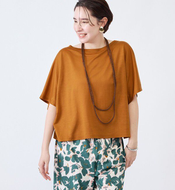 NOLLEY'S「《接触冷感》ウォッシャブルハリジェンヌケーププルオーバー」|Tシャツ・カットソー|
