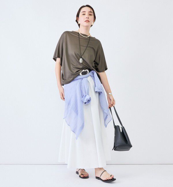 NOLLEY'S「《接触冷感》ウォッシャブルハリジェンヌケーププルオーバー」|Tシャツ・カットソー|