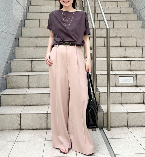 NOLLEY'S sophi「【BECシリーズ】ウォッシャブルキュプラサテンジャージードレーププルオーバー」|Tシャツ・カットソー|
