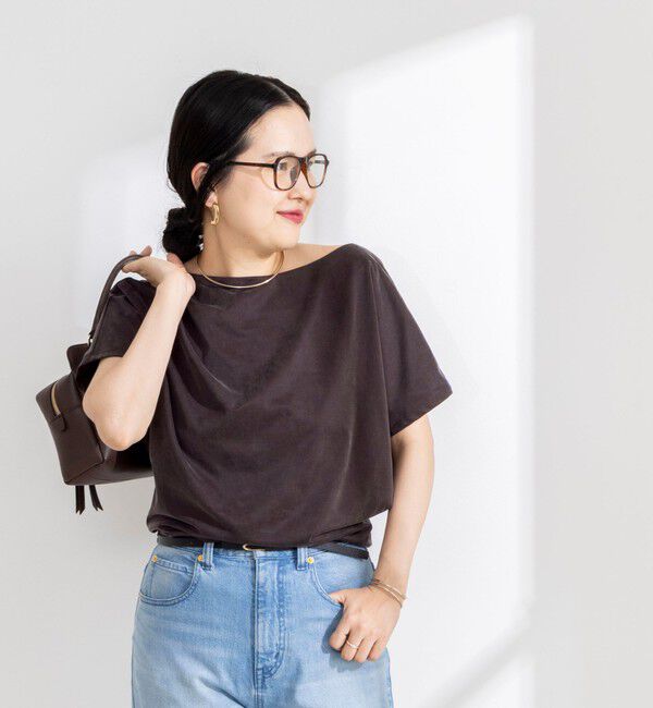 NOLLEY'S sophi「【BECシリーズ】ウォッシャブルキュプラサテンジャージードレーププルオーバー」|Tシャツ・カットソー|