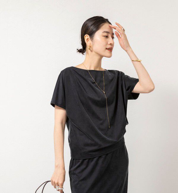 NOLLEY'S sophi「【BECシリーズ】ウォッシャブルキュプラサテンジャージードレーププルオーバー」|Tシャツ・カットソー|