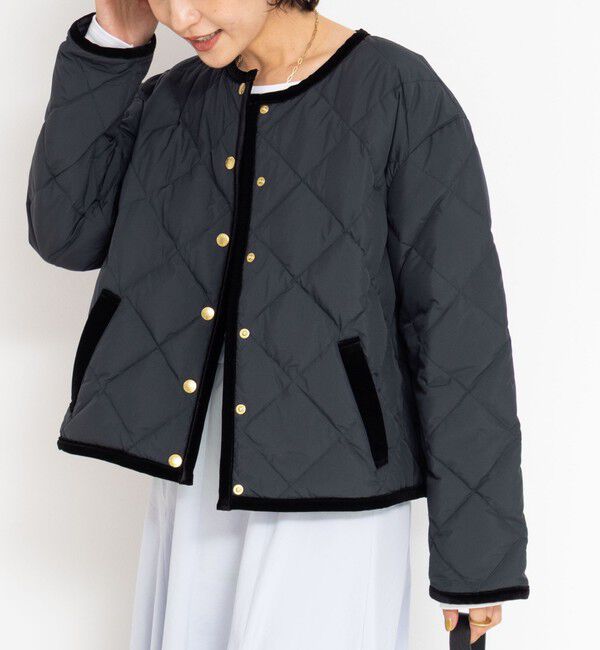 NOLLEY'S「【TAION&times;LIMONTA】別注ベロアパイピングショートダウン」|ダウン|