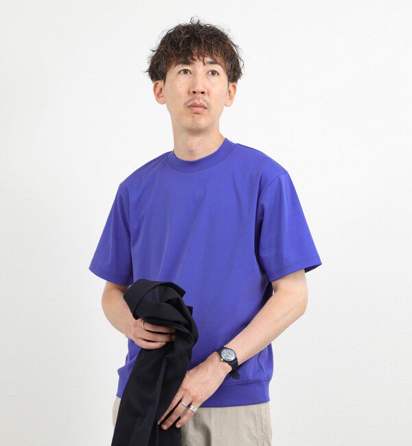 NOLLEY'S goodman「《ビジカジ対応》超長綿ハイゲージポンチ クルーネックドレスTシャツ」|Tシャツ・カットソー|