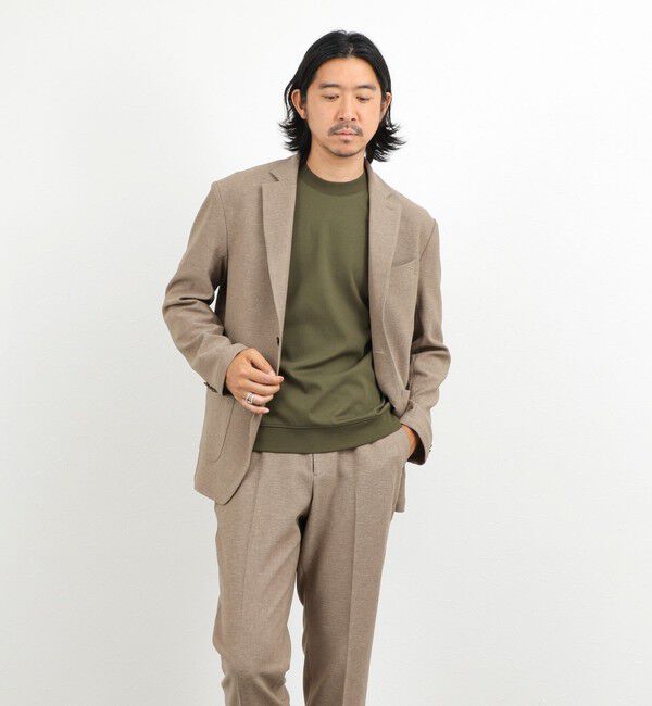 NOLLEY'S goodman「《ビジカジ対応》超長綿ハイゲージポンチ クルーネックドレスTシャツ」|Tシャツ・カットソー|