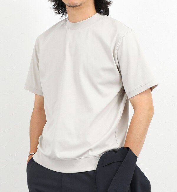 NOLLEY'S goodman「《ビジカジ対応》超長綿ハイゲージポンチ クルーネックドレスTシャツ」|Tシャツ・カットソー|