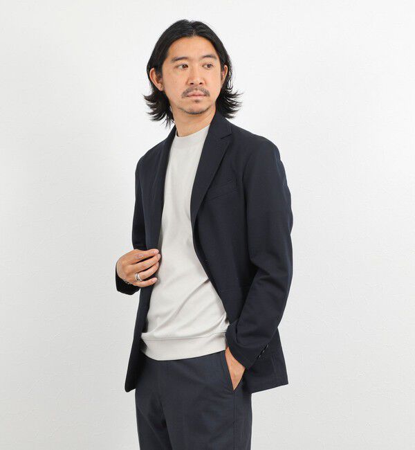 NOLLEY'S goodman「《ビジカジ対応》超長綿ハイゲージポンチ クルーネックドレスTシャツ」|Tシャツ・カットソー|