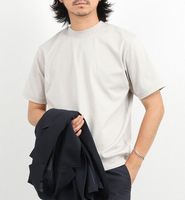 NOLLEY'S goodman「《ビジカジ対応》超長綿ハイゲージポンチ クルーネックドレスTシャツ」|Tシャツ・カットソー|