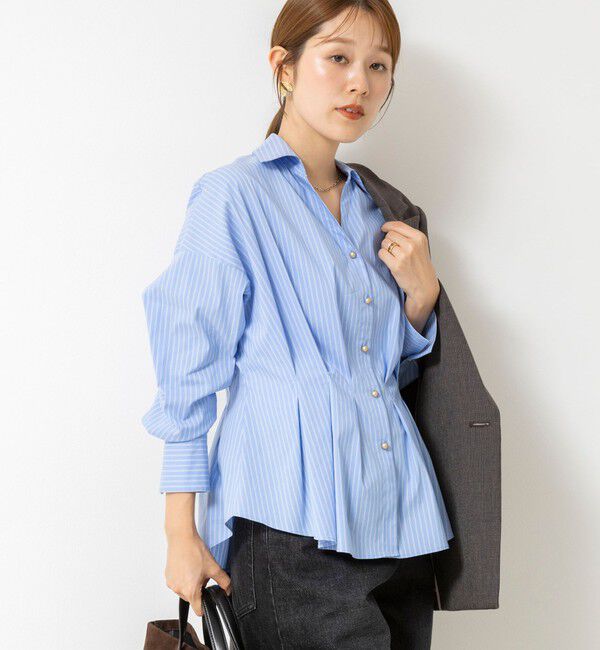 NOLLEY'S「【WEB＆一部店舗限定カラー】【GOODS BUYER 石田別注カラー】ストレッチタフタスキッパータックシャツ」|シャツ・ブラウス|