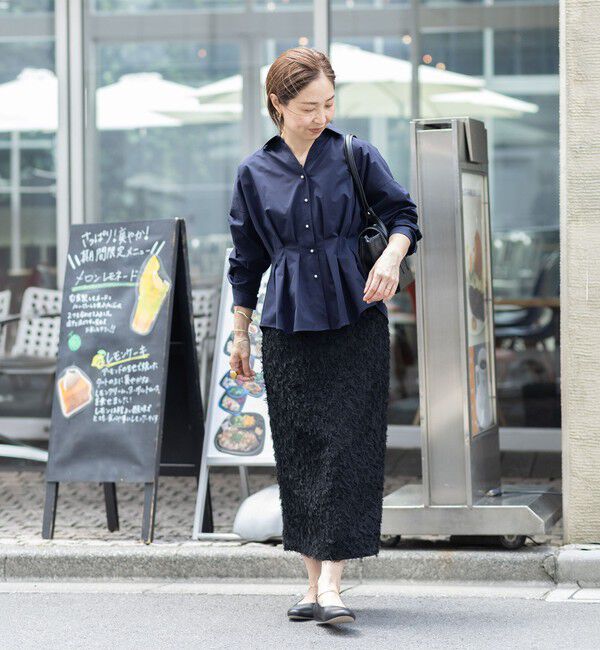 NOLLEY'S「【WEB＆一部店舗限定カラー】【GOODS BUYER 石田別注カラー】ストレッチタフタスキッパータックシャツ」|シャツ・ブラウス|