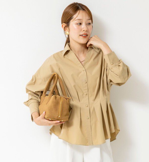 NOLLEY'S「【WEB＆一部店舗限定カラー】【GOODS BUYER 石田別注カラー】ストレッチタフタスキッパータックシャツ」|シャツ・ブラウス|